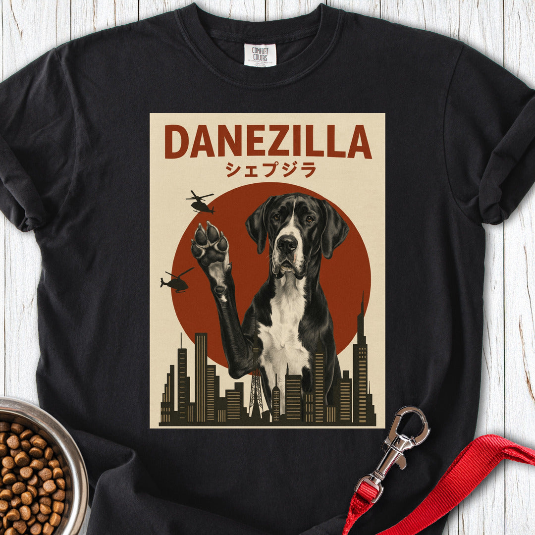 Danezilla Mantle Great Dane Premium Tee — Black