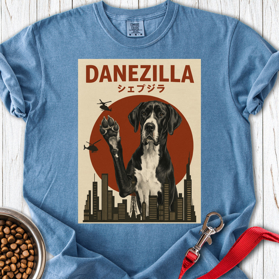 Danezilla Mantle Great Dane Premium Tee — Blue Jean