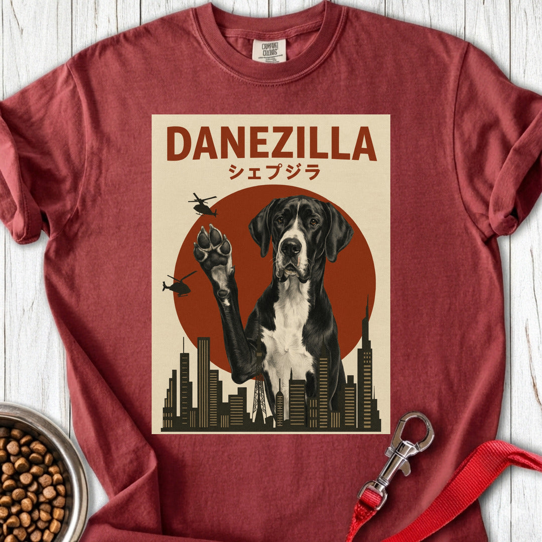 Danezilla Mantle Great Dane Premium Tee — Brick