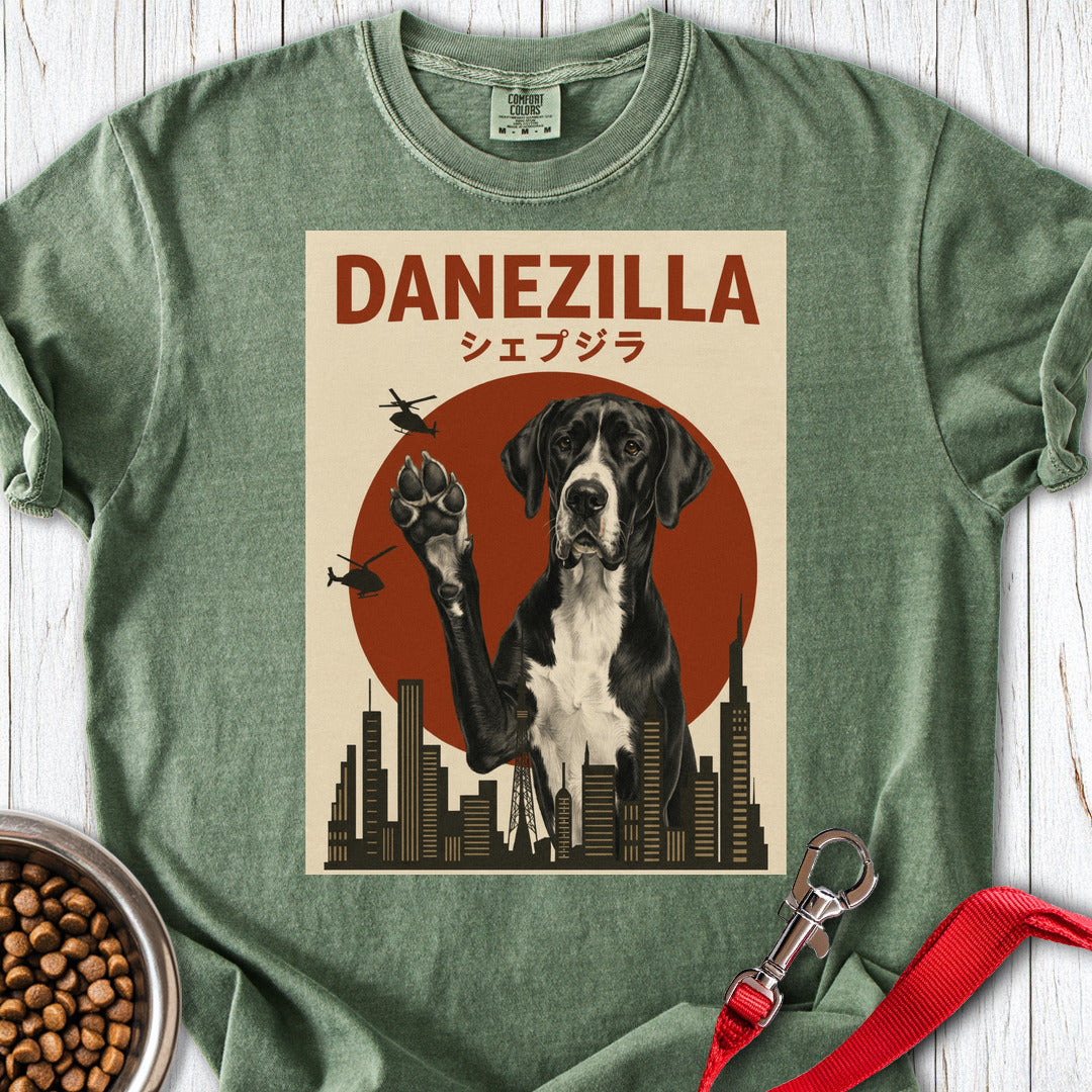 Danezilla Mantle Great Dane Premium Tee — Moss