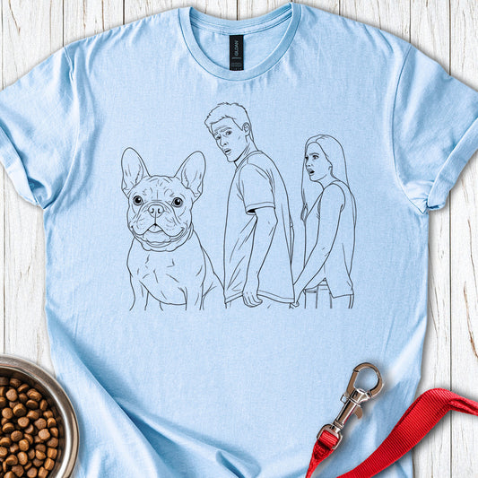 Distracted Boyfriend Frenchie Meme Light Blue