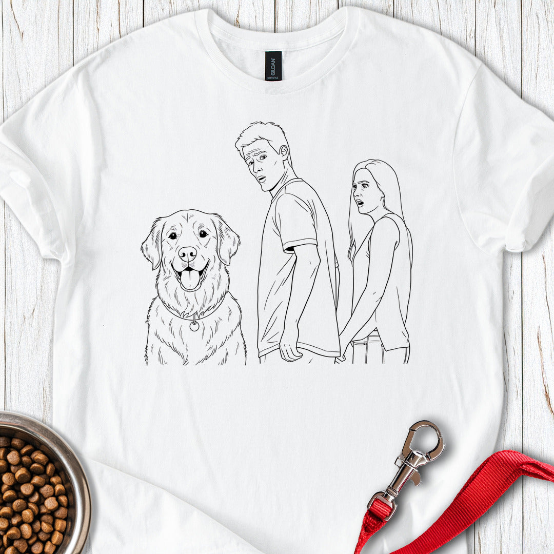 Distracted Boyfriend Golden Retriever Meme White