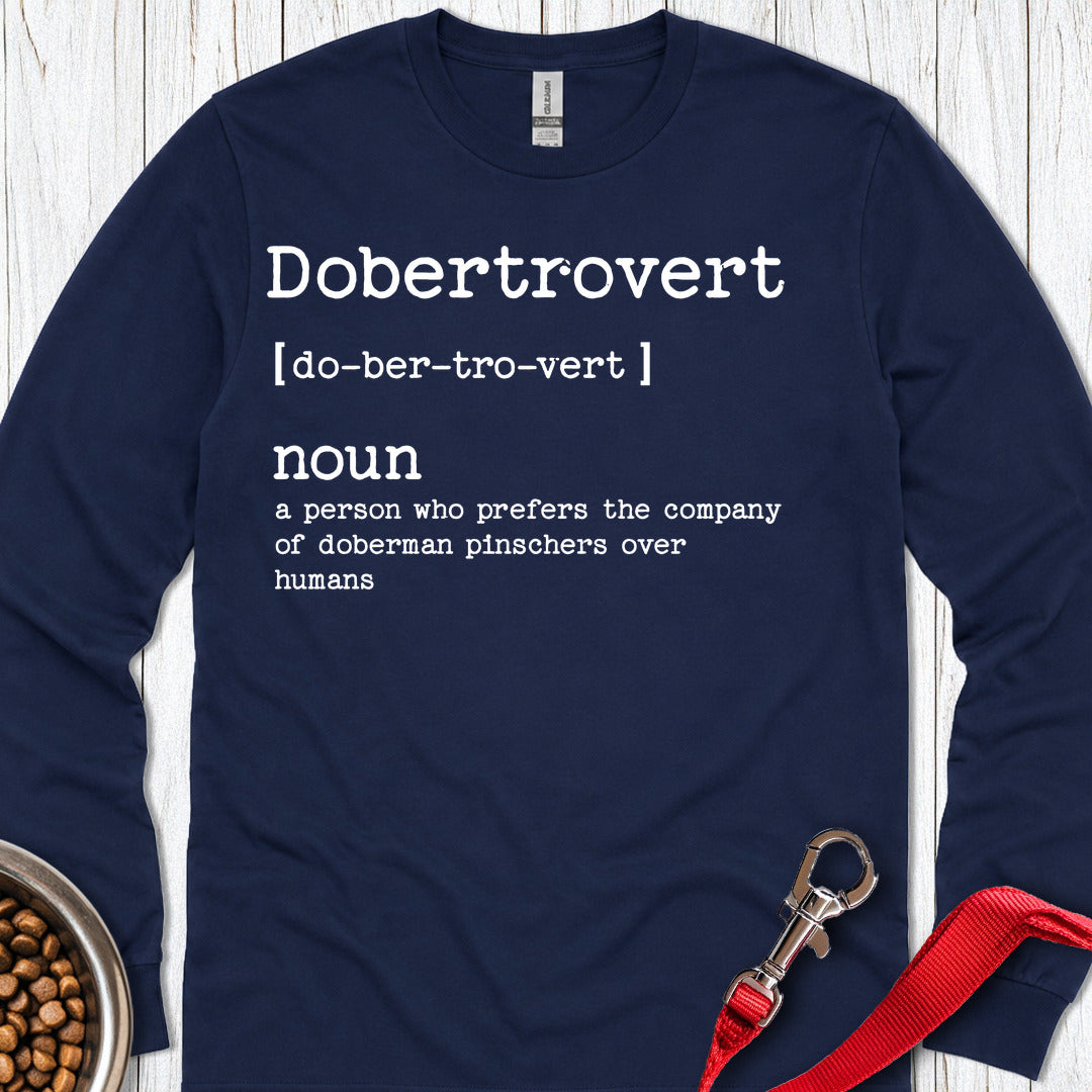 Doberman Dobertrovert Long Sleeve — Navy