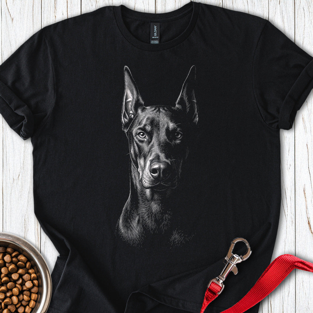 Doberman Engraved — Black