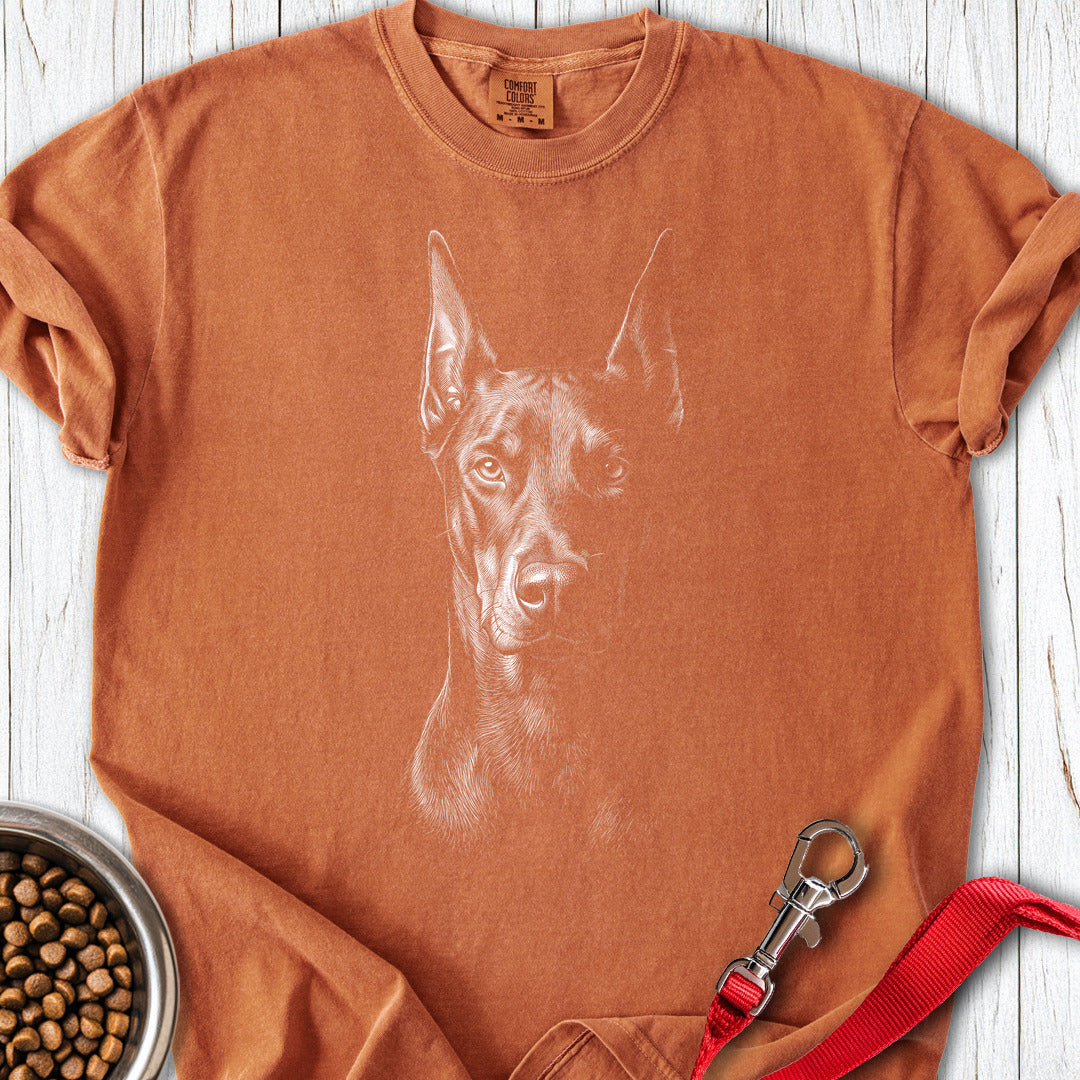 Doberman Engraved Premium Tee — Yam
