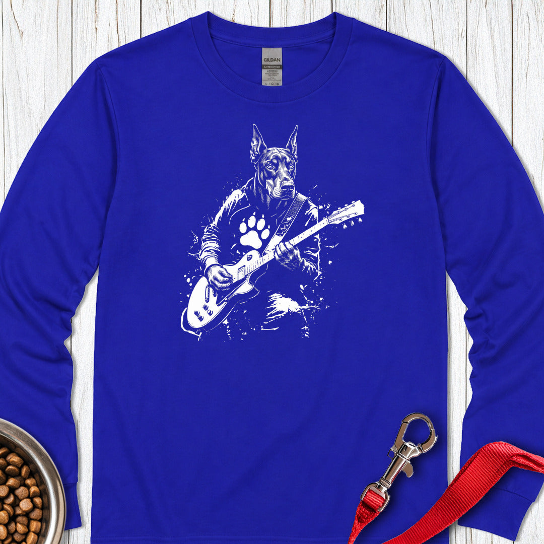 Doberman Guitar Long Sleeve — Royal