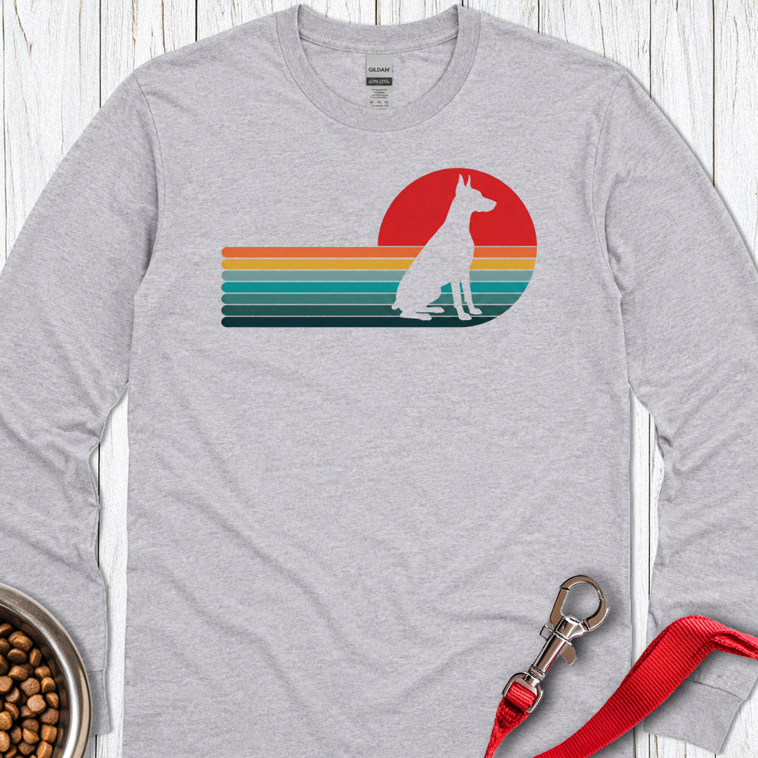 Doberman Retro Long Sleeve — Sport Grey