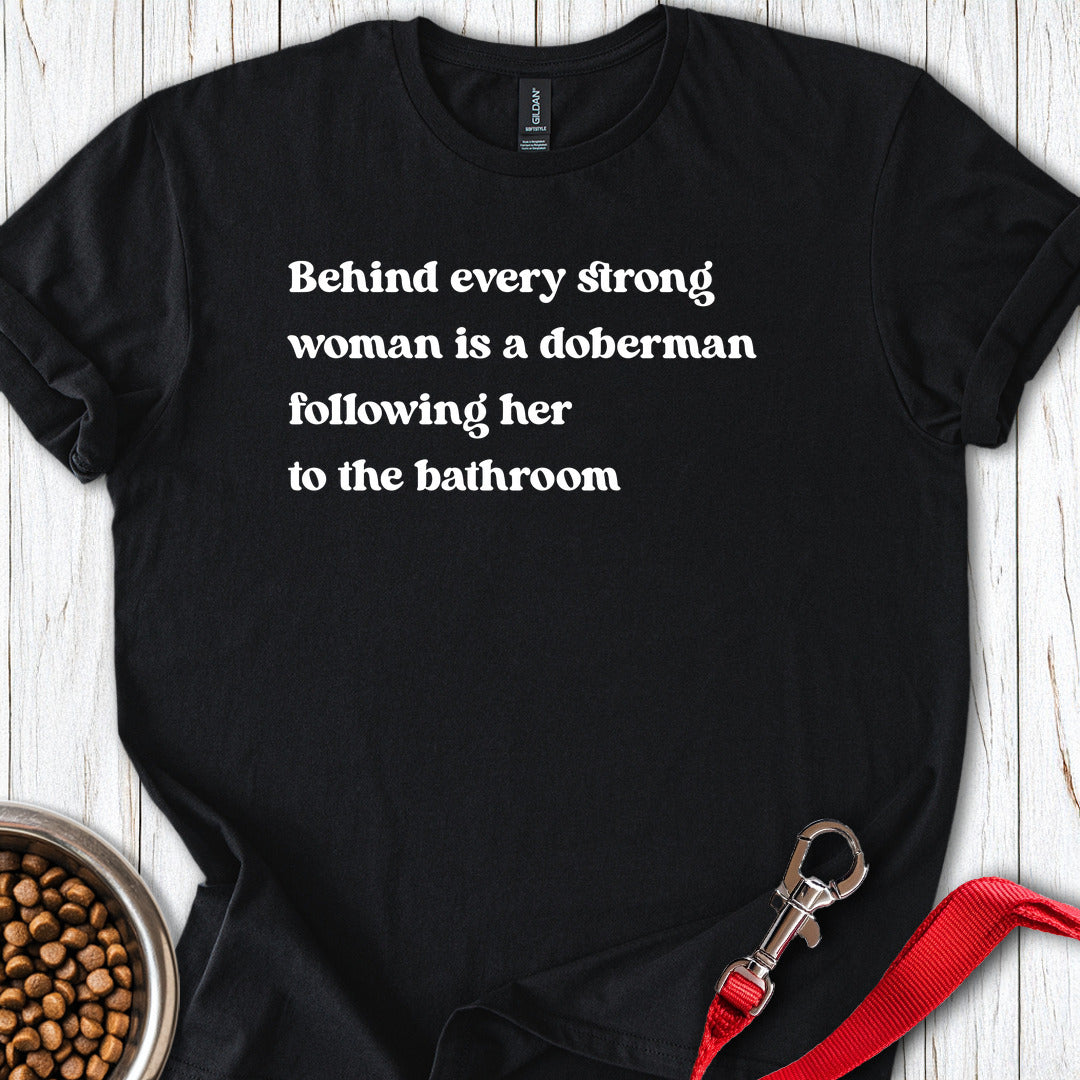 Doberman Strong Woman Black