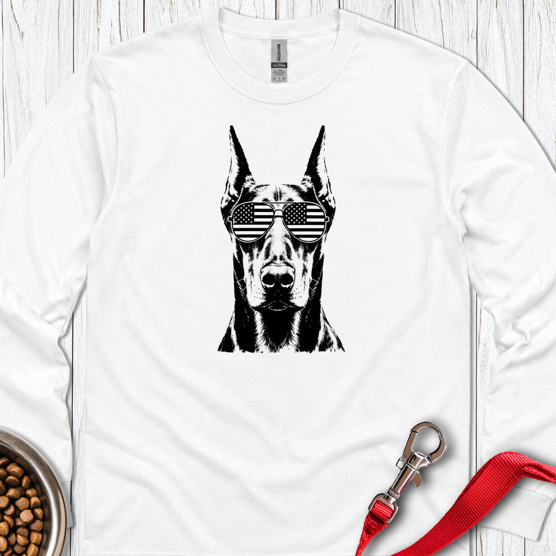 Doberman USA Long Sleeve — White