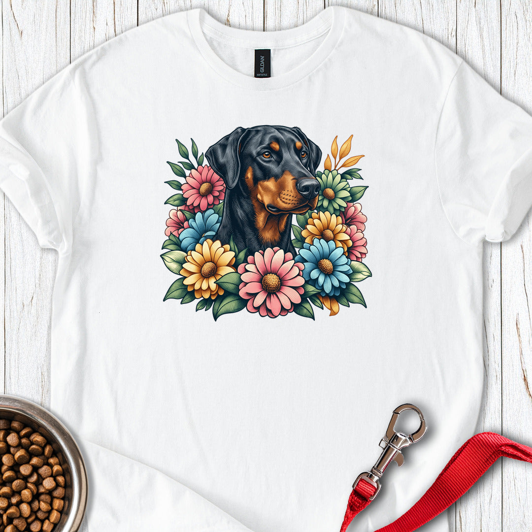 Dobermann Floral — White