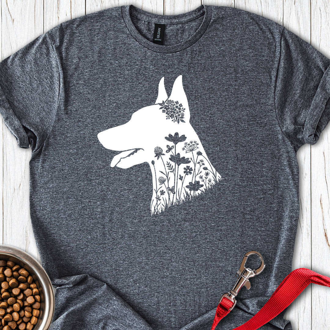 Dobermann Flowers — Dark Heather