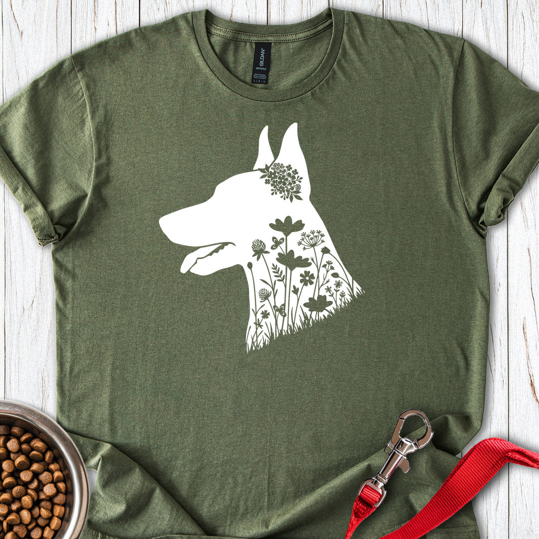 Dobermann Flowers — Military Green