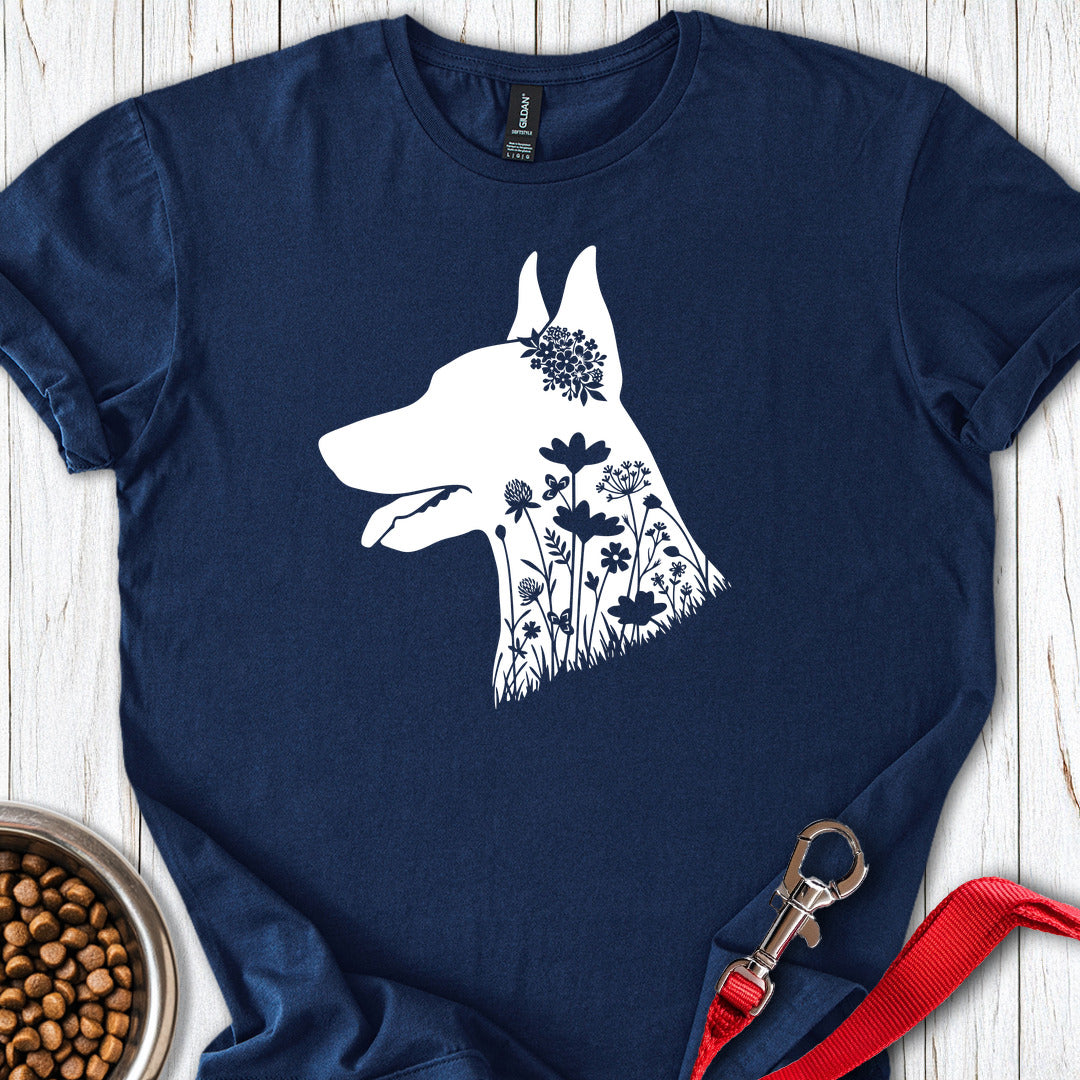Dobermann Flowers — Navy