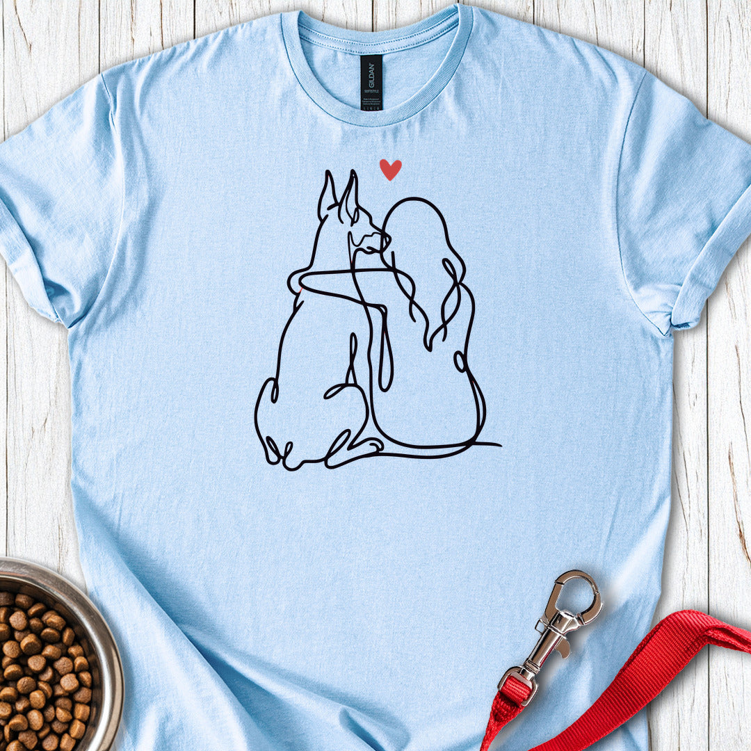 Dobermann Girl — Light Blue