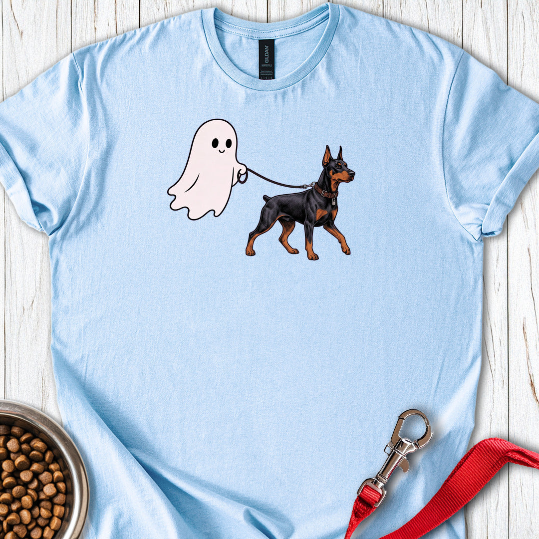 Dobermann Halloween Ghost — Light Blue