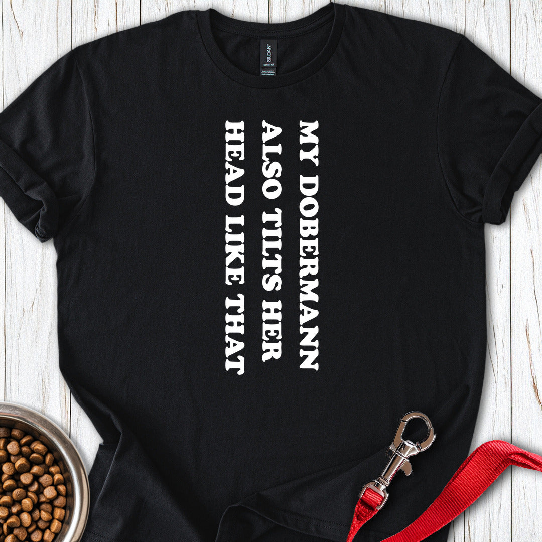 Dobermann Tilt Her Head — Black