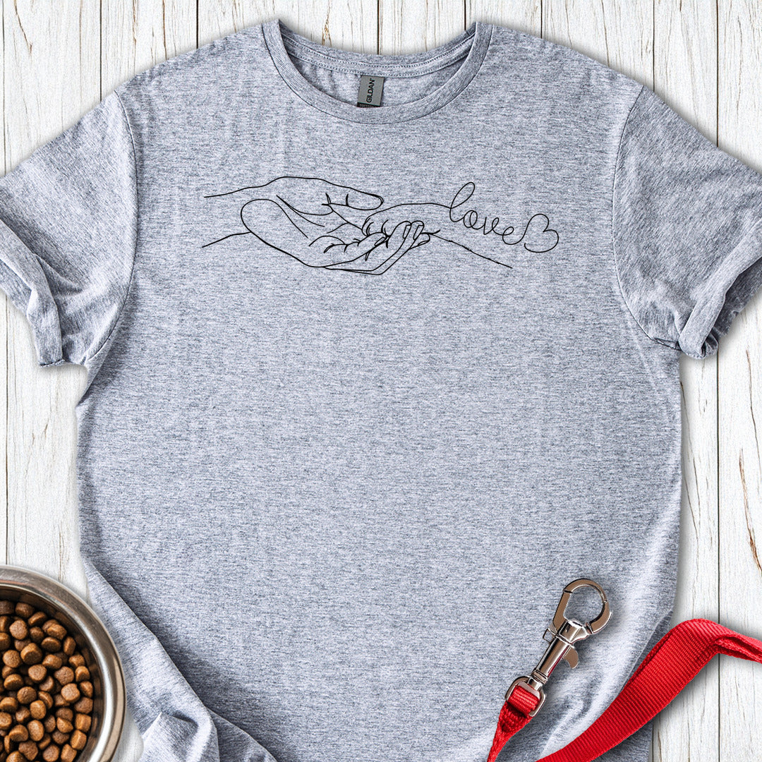 Dog Paw Love Shirt Sport Grey