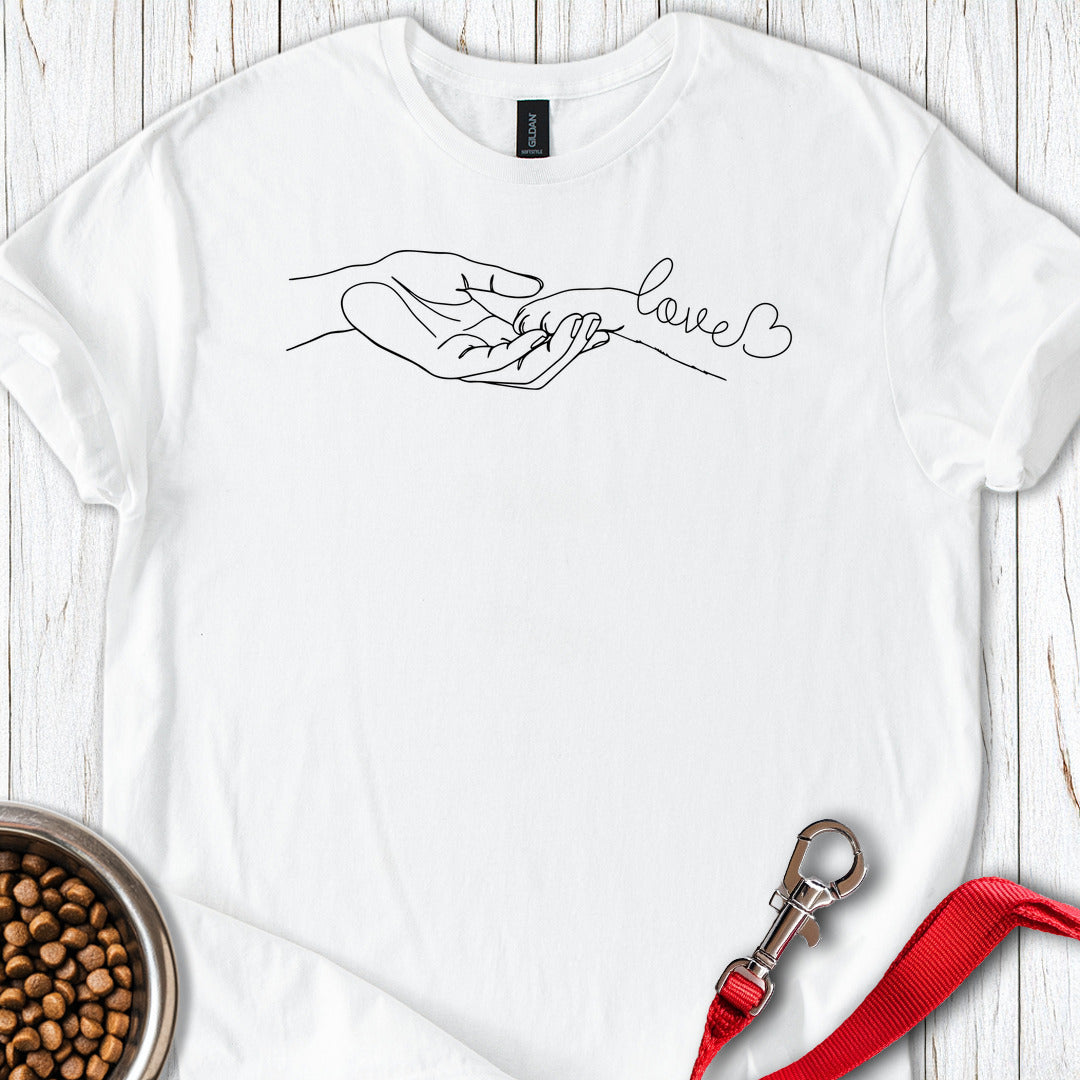 Dog Paw Love Shirt White