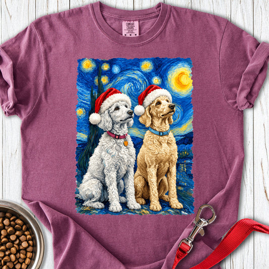 Doodle Christmas Premium Tee — Berry