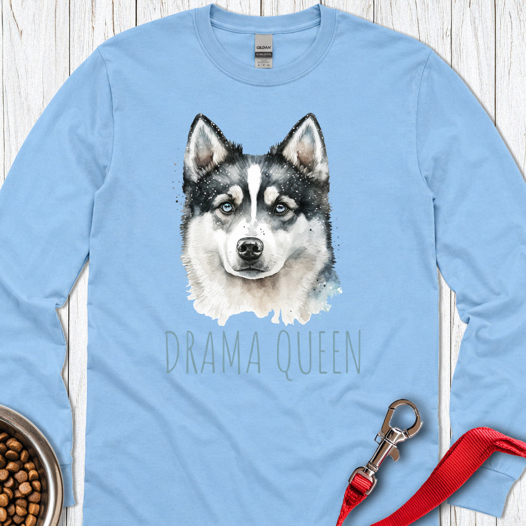Drama Queen Husky Long Sleeve — Carolina Blue