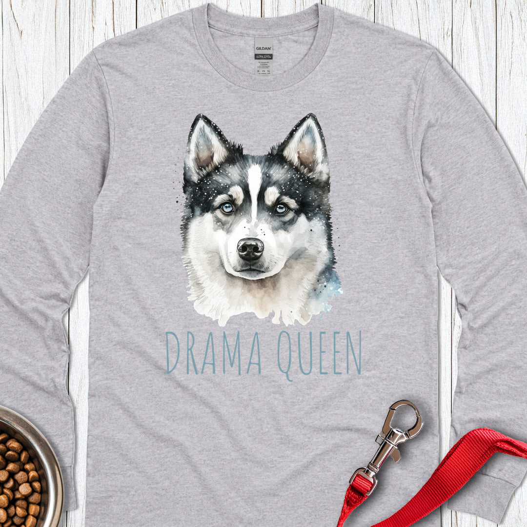 Drama Queen Husky Long Sleeve — Sport Grey