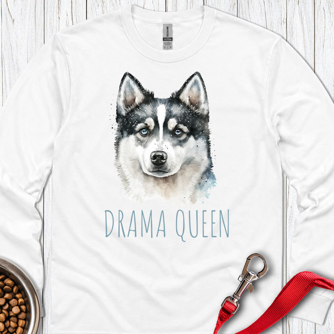 Drama Queen Husky Long Sleeve — White