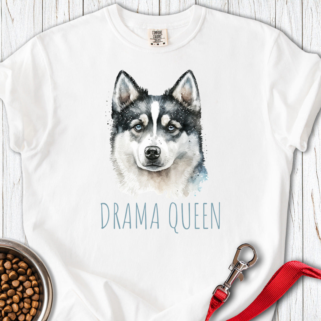 Drama Queen Husky Premium Tee White