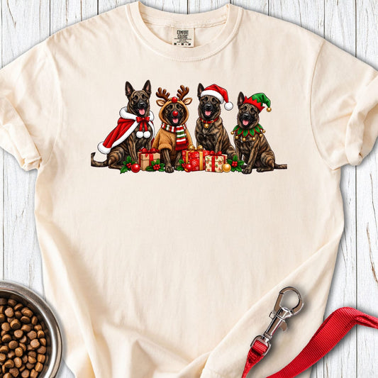 Dutch Shepherd Christmas Group Premium Tee — Ivory