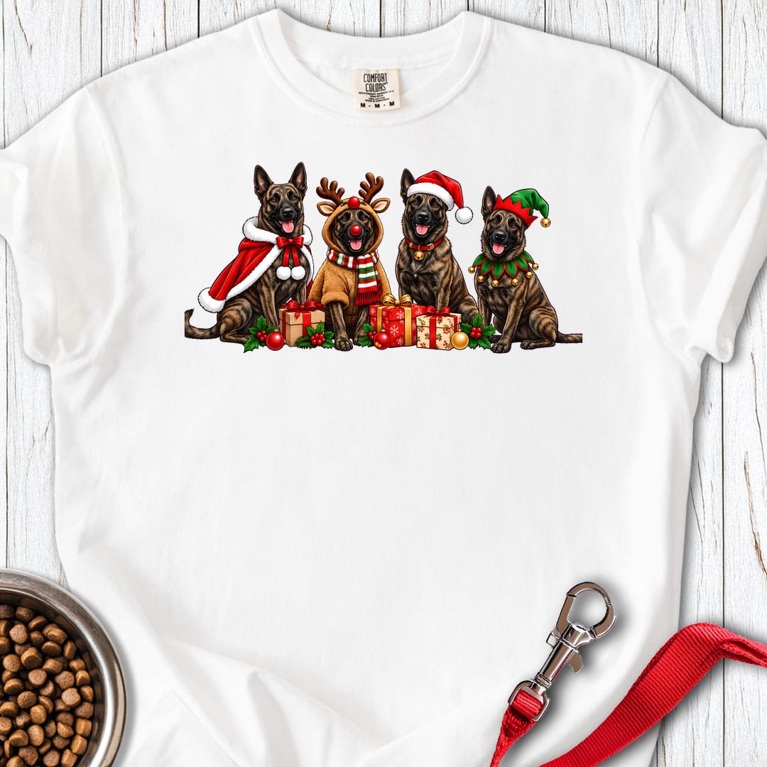 Dutch Shepherd Christmas Group Premium Tee — White