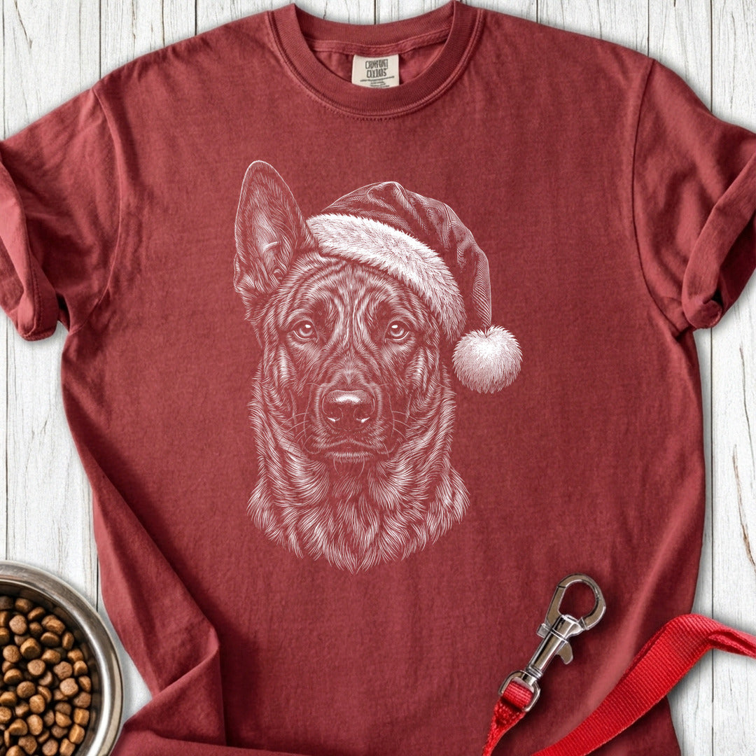 Dutch Shepherd Christmas Santa Hat Premium Tee Brick