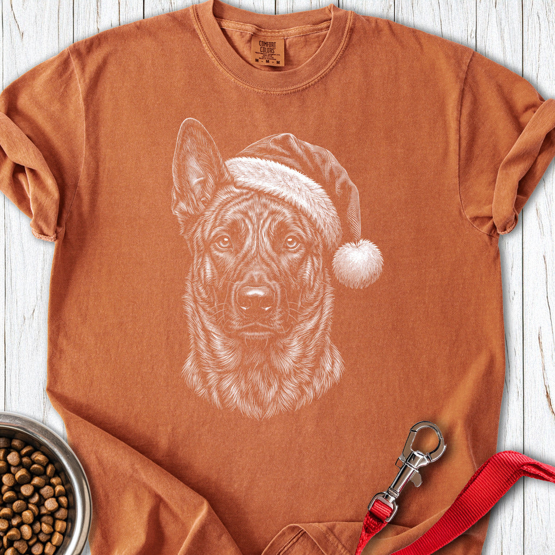 Dutch Shepherd Christmas Santa Hat Premium Tee Yam