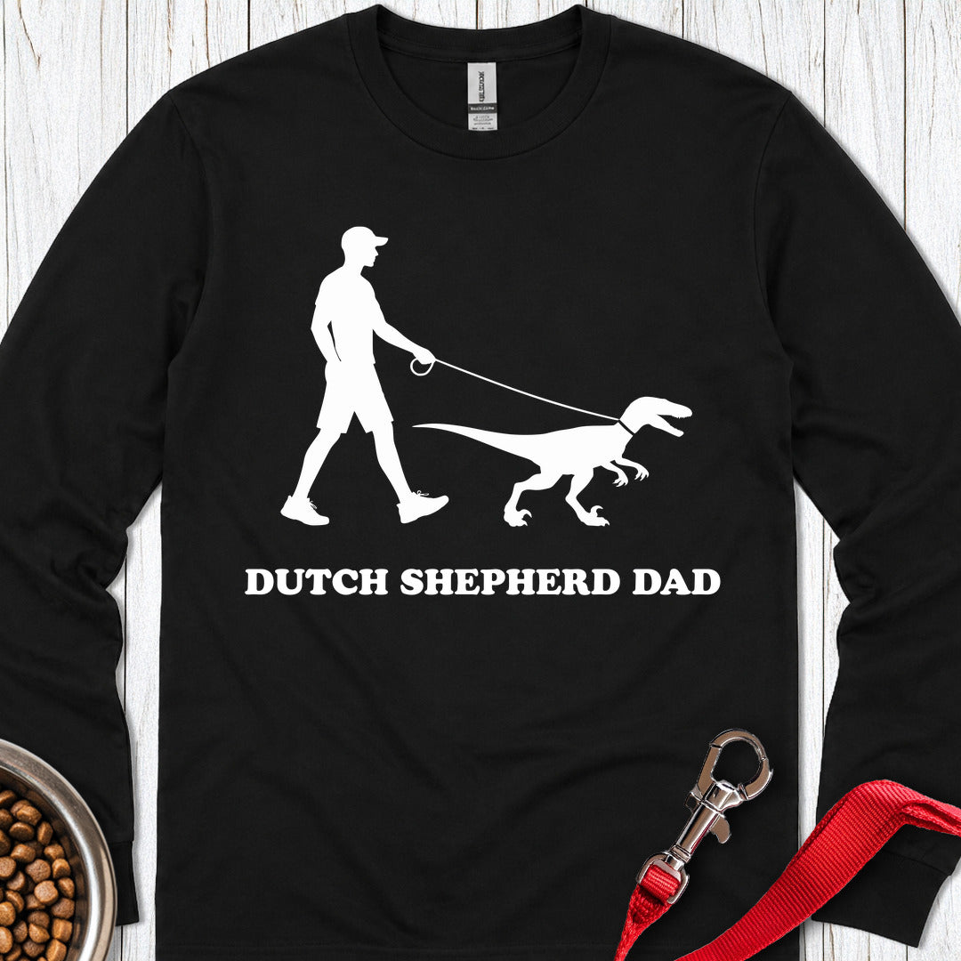 Dutch Shepherd Dad Long Sleeve — Black