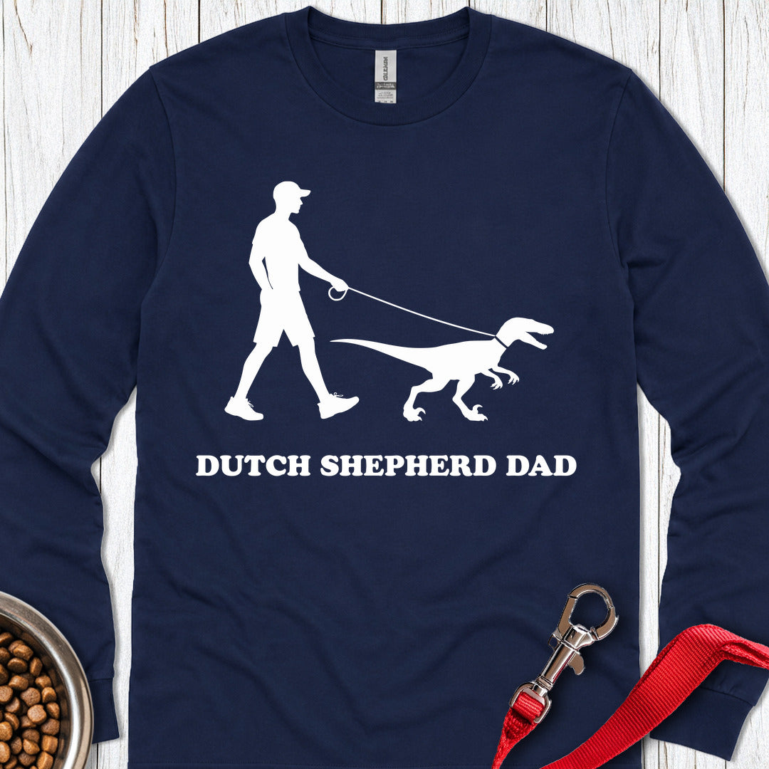 Dutch Shepherd Dad Long Sleeve — Navy