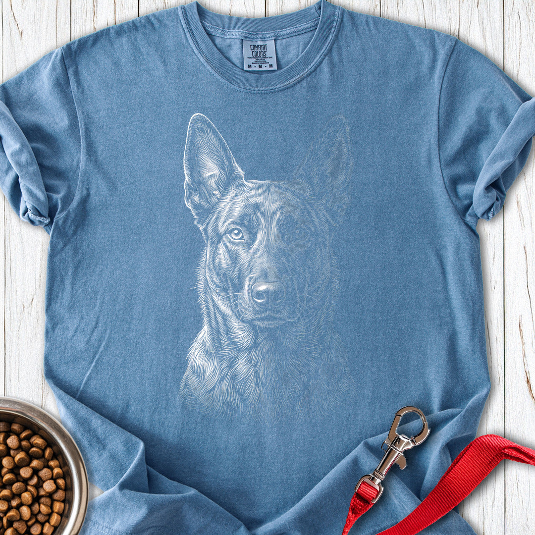 Dutch Shepherd Engraved Premium Tee — Blue Jean