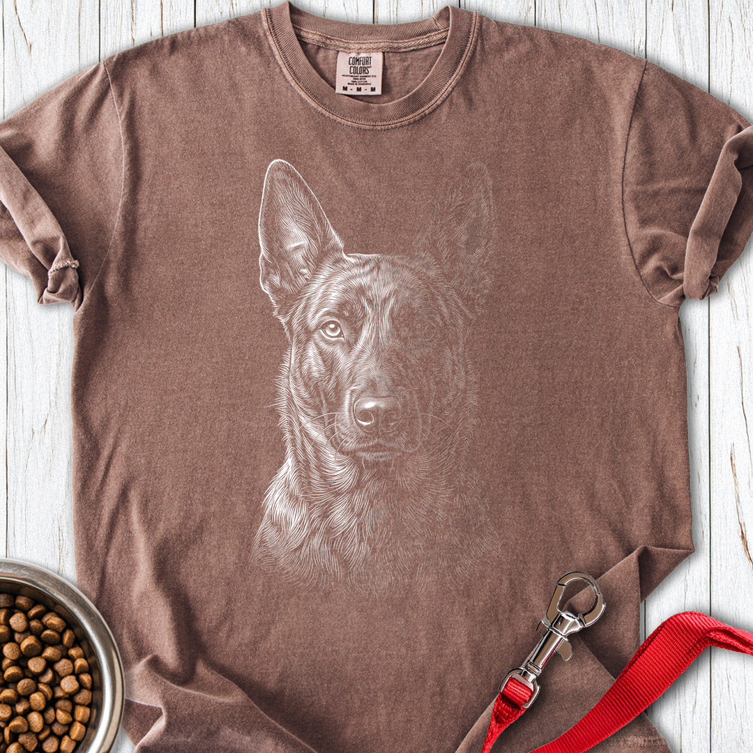 Dutch Shepherd Engraved Premium Tee — Espresso