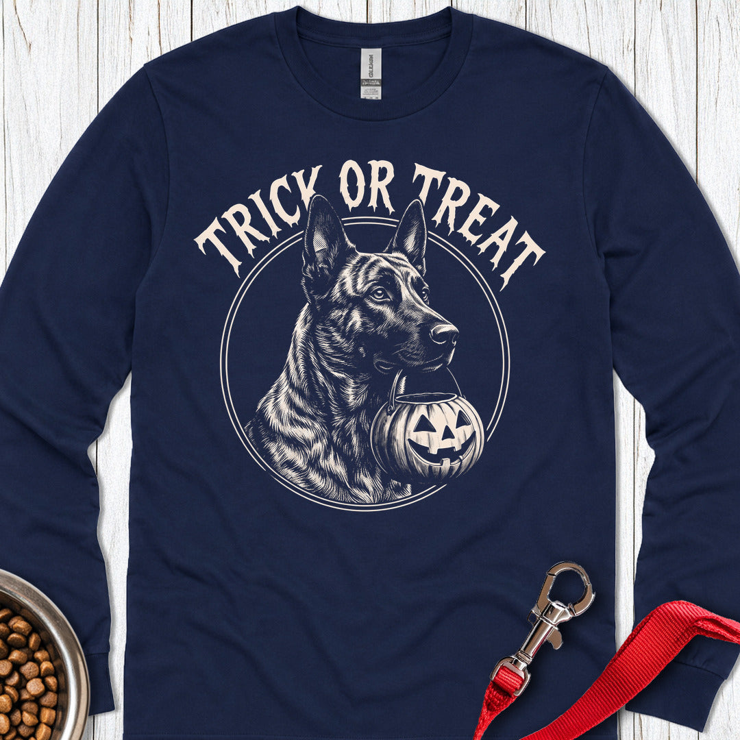 Dutch Shepherd Halloween Long Sleeve — Navy