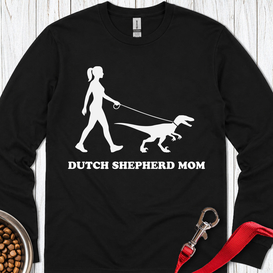 Dutch Shepherd Mom Long Sleeve — Black