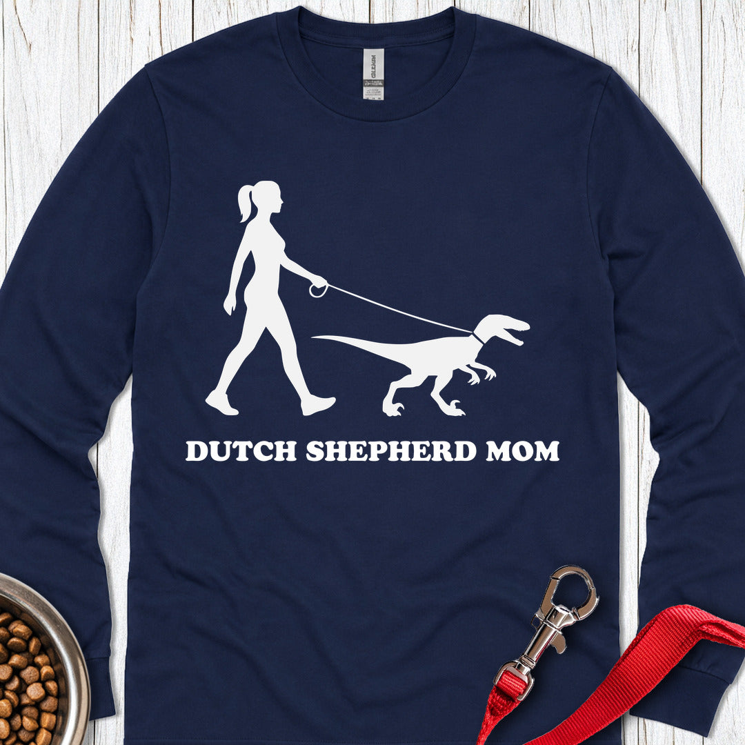 Dutch Shepherd Mom Long Sleeve — Navy