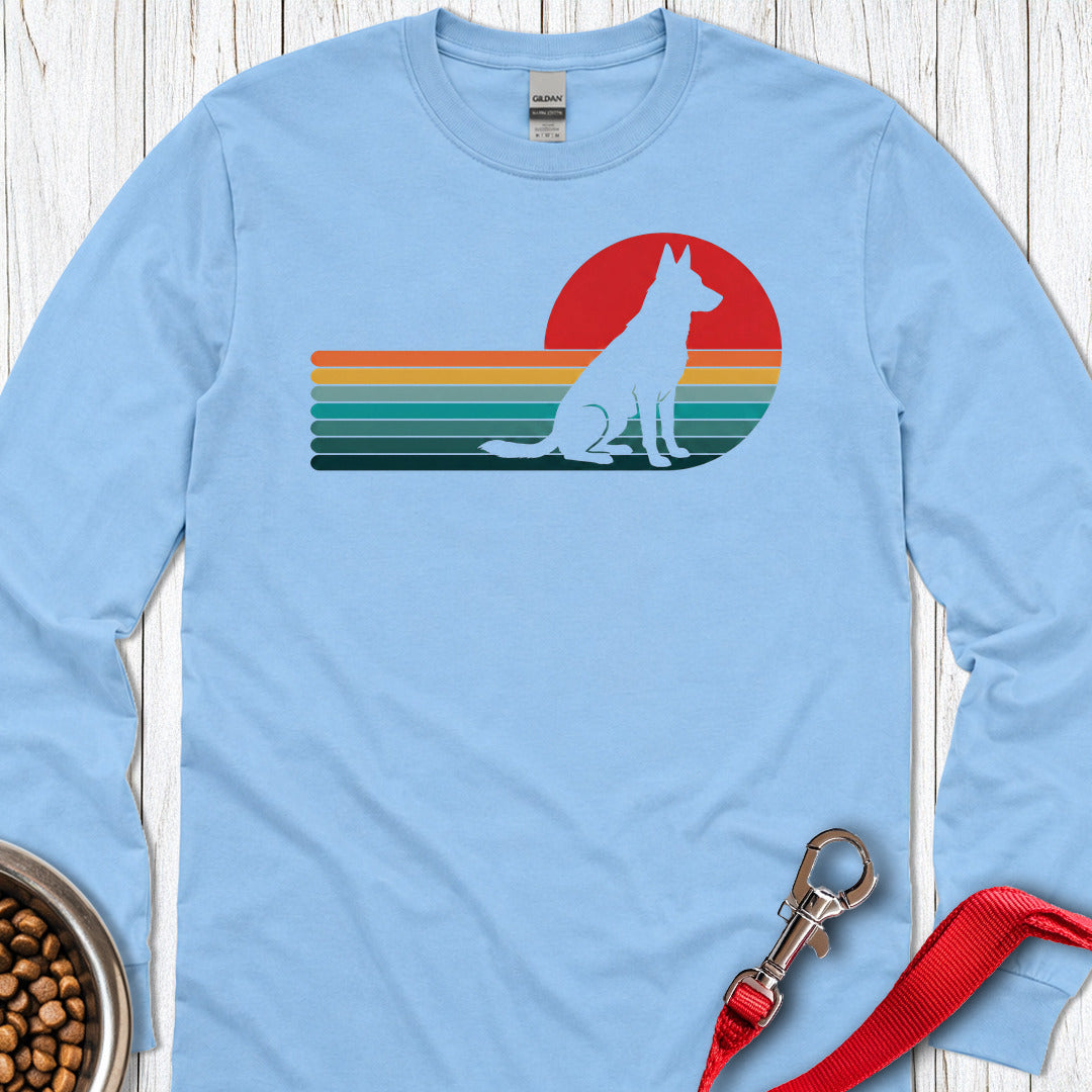 Dutch Shepherd Retro Long Sleeve — Carolina Blue