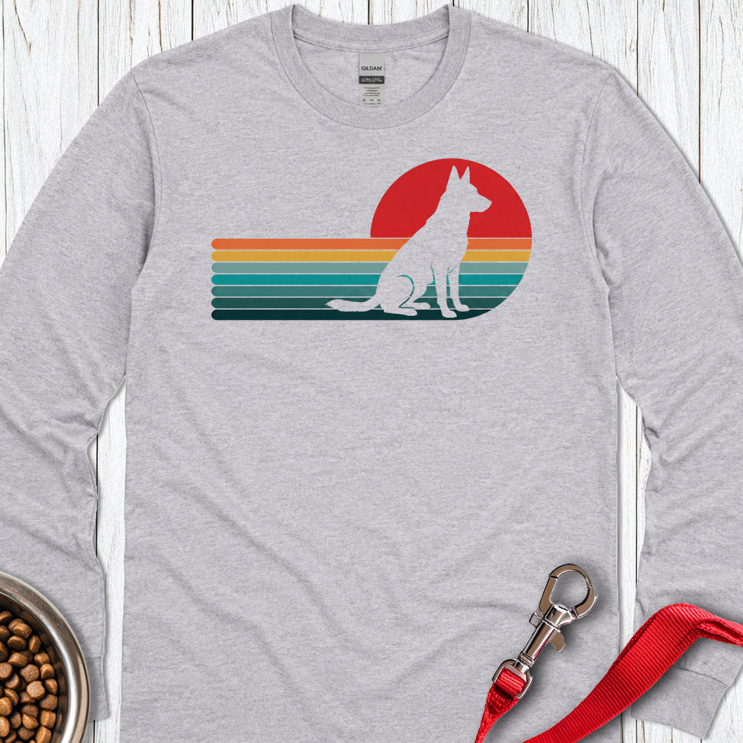 Dutch Shepherd Retro Long Sleeve — Sport Grey