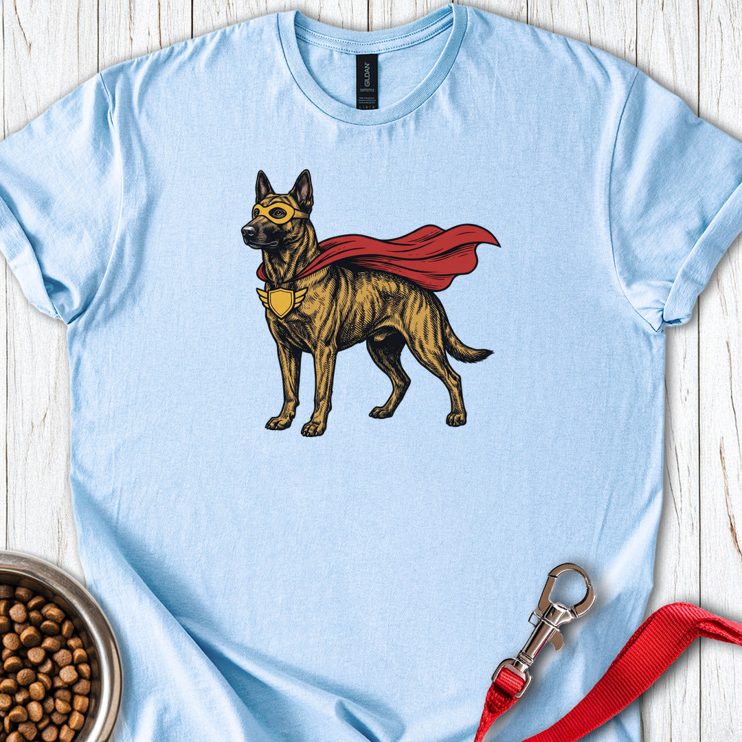 Dutch Shepherd Superhero — Light Blue