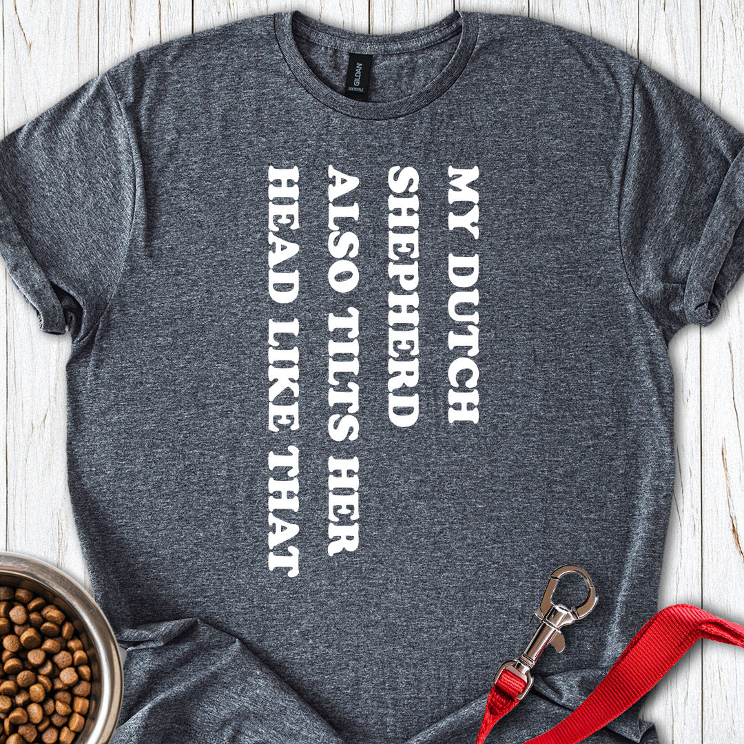Dutch Shepherd Tilts Her Head — Dark Heather