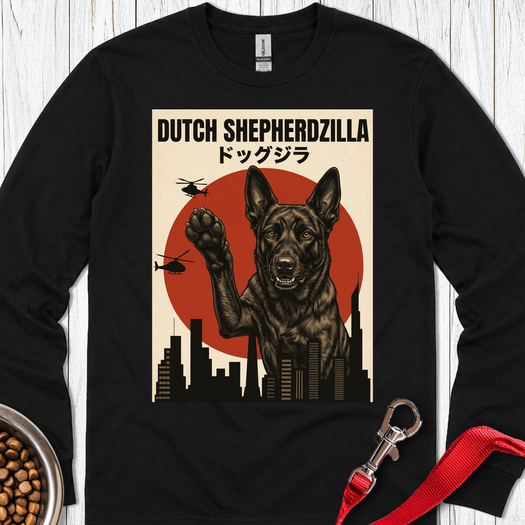 Dutch Shepherdzilla Long Sleeve — Black