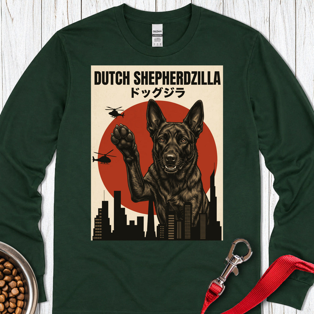 Dutch Shepherdzilla Long Sleeve — Forest Green