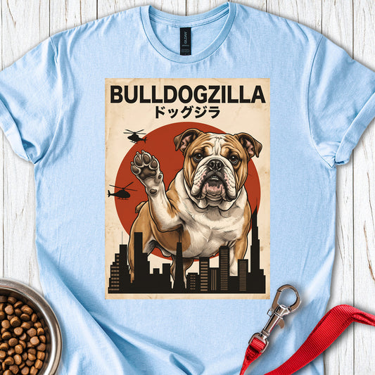 English Bulldog Bulldogzilla Light Blue