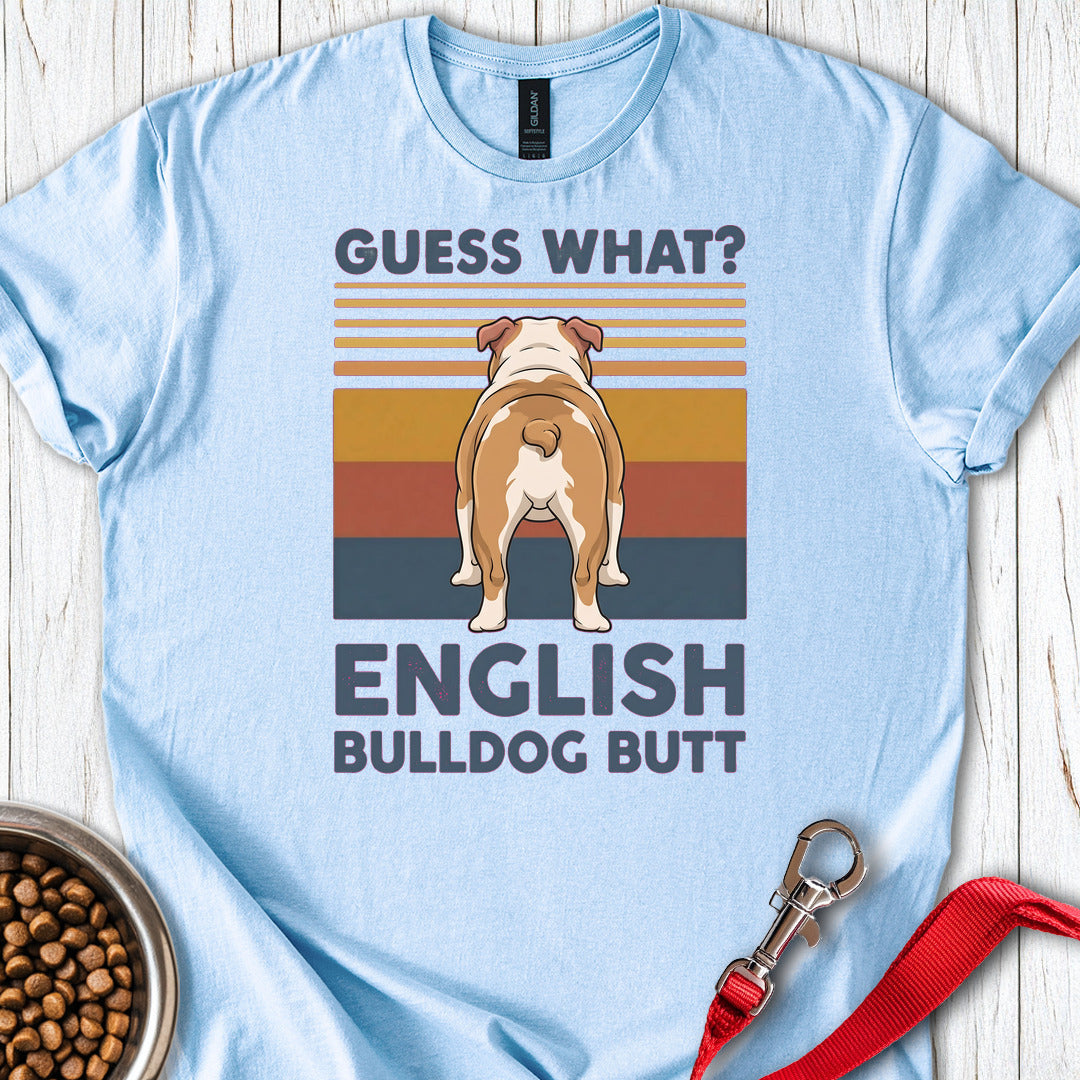 English Bulldog Butt Light Blue