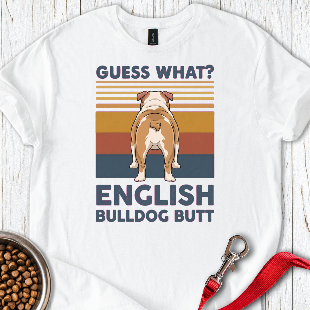 English Bulldog Butt White