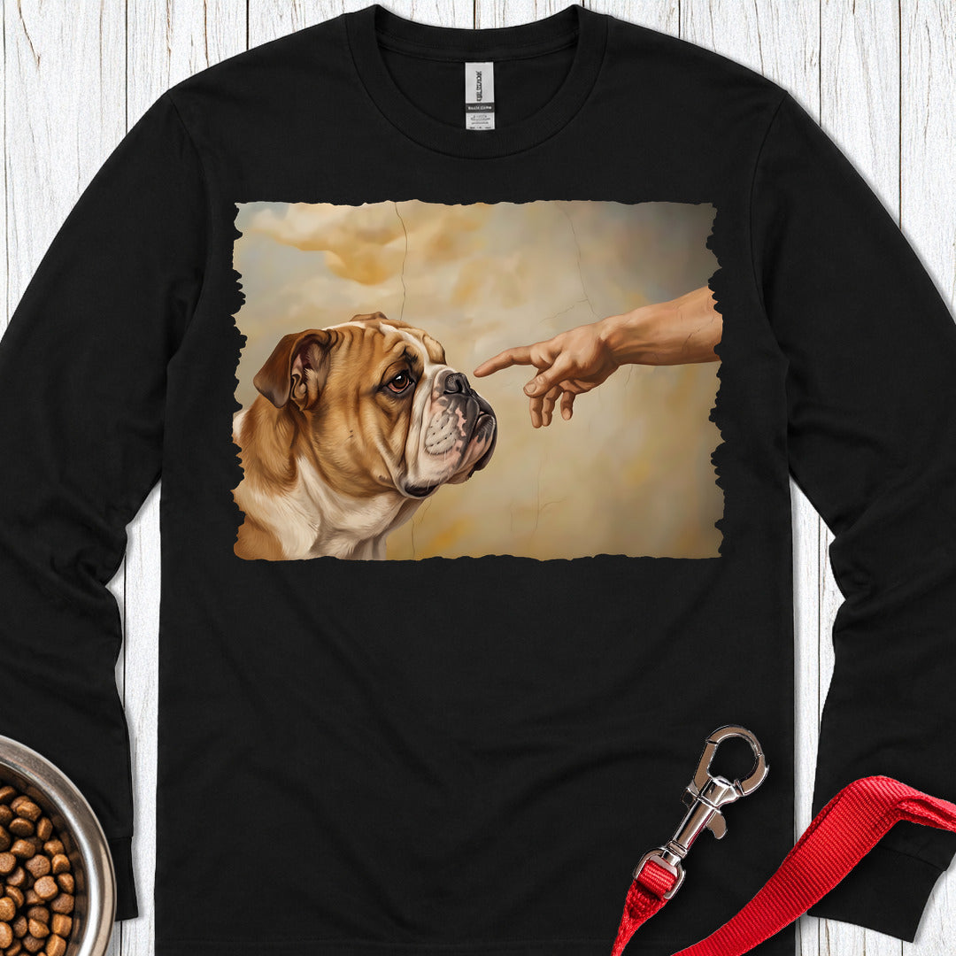 English Bulldog Creation Long Sleeve Black