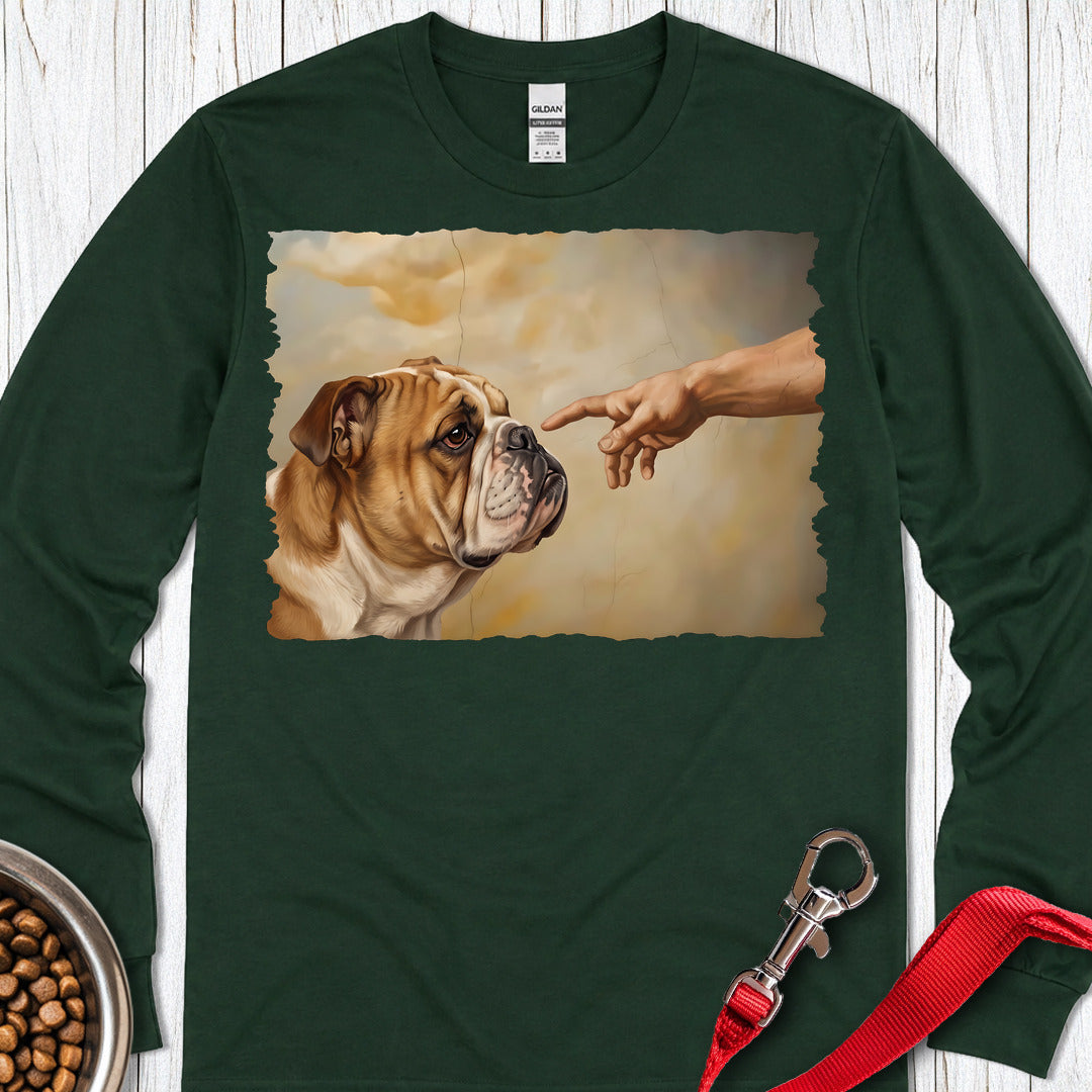 English Bulldog Creation Long Sleeve Forest Green