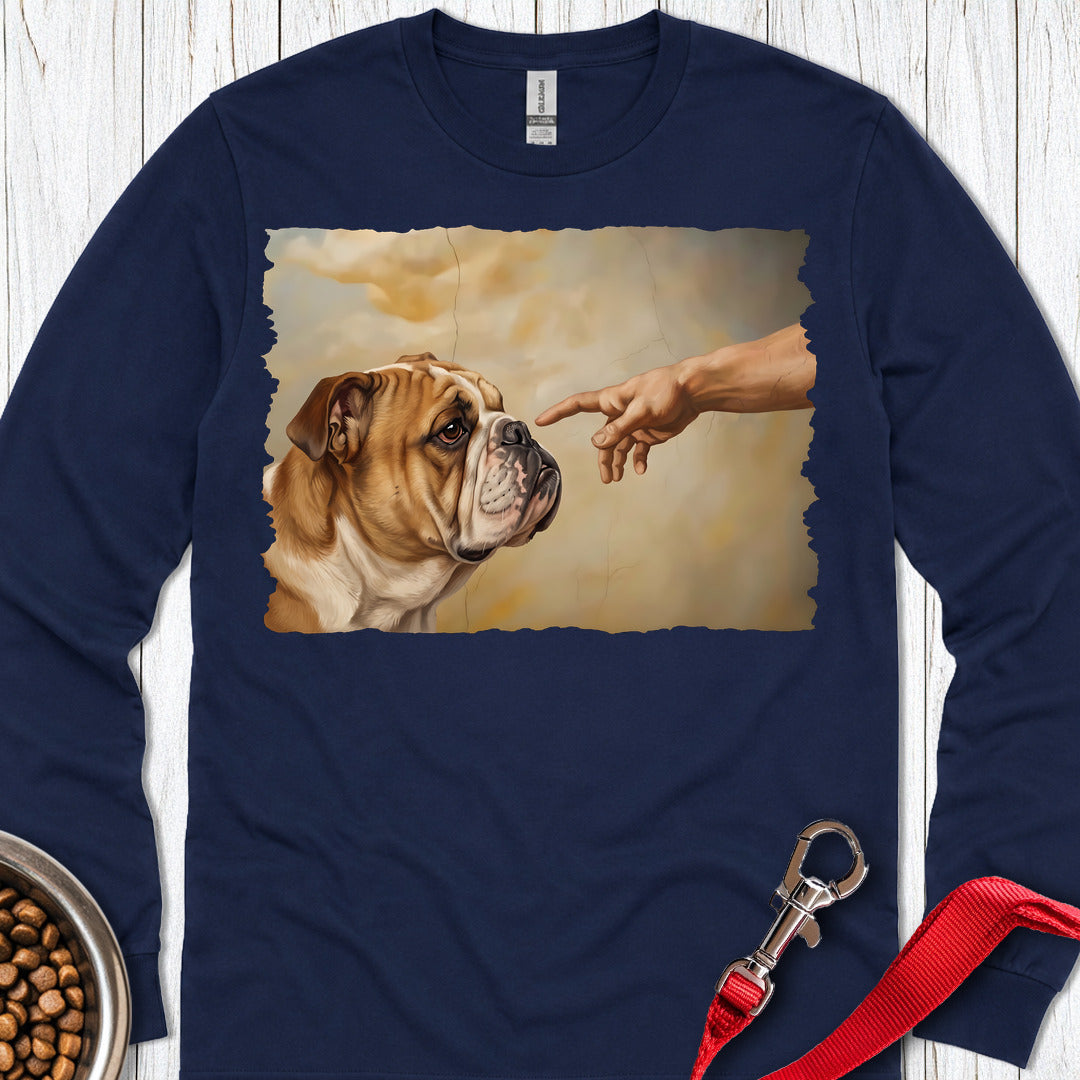 English Bulldog Creation Long Sleeve Navy
